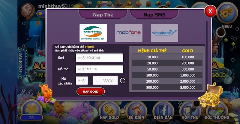 Tìm hiểu về cổng game đổi thưởng hot nhất hiện nay Zô bắn cá 6 Hình thức nạp - rút cũng rất đơn giản