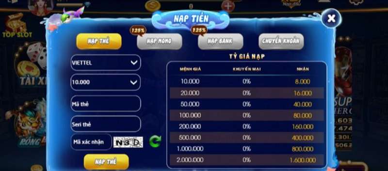 King86 Club - Cổng Game Đẳng Cấp Quý Tộc Đầy Uy Tín 4 Hướng dẫn các bước chi tiết nạp tiền King86 club