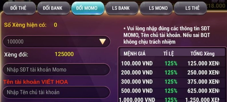 Hướng dẫn rút tiền từ sảnh game Xeng88